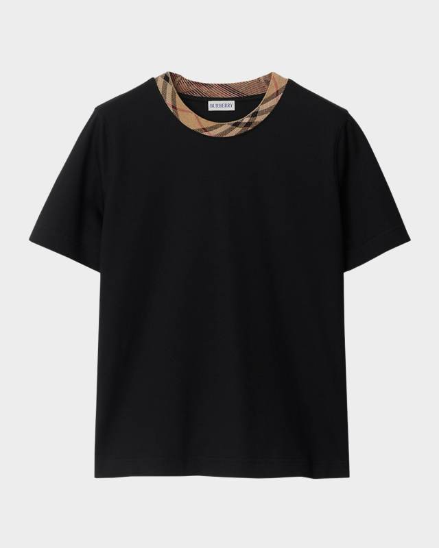 Check-Trim Short-Sleeve T-Shirt